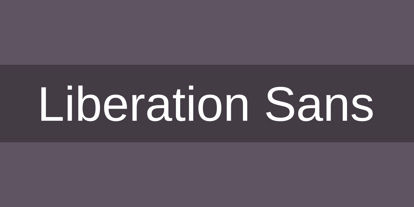 Font Liberation Sans